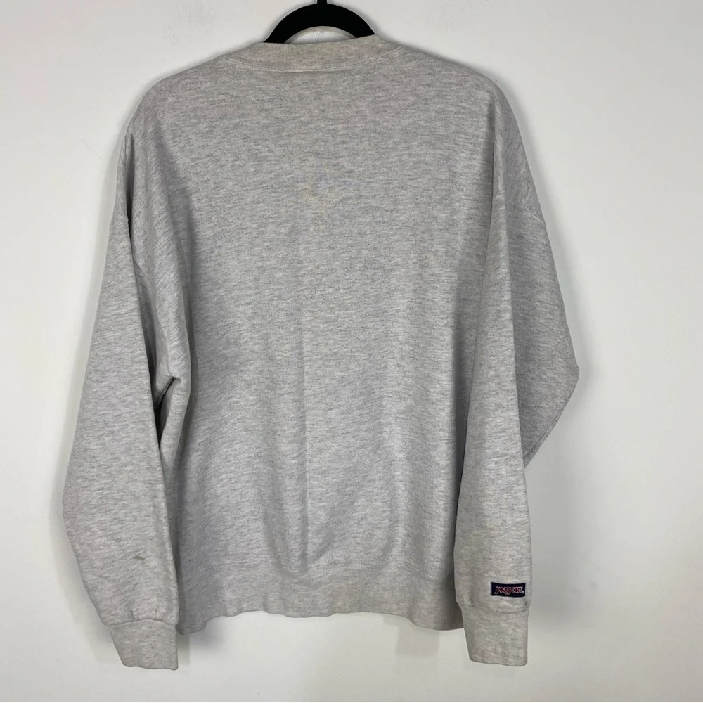 Vintage Ottawa Jansport Grey Gray Retro 90s Crewneck Sweatshirt - Picture 2 of 4